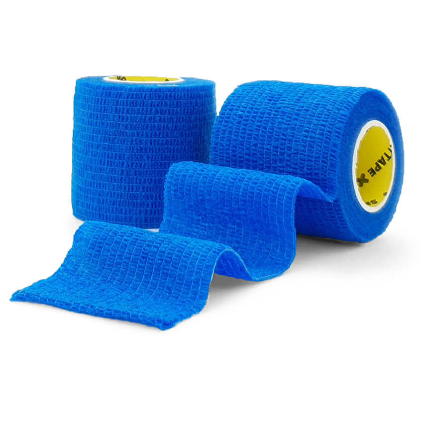 Sock Wrap: Comfortable and Adjustable Support for Foot and Ankle Injuries in blue