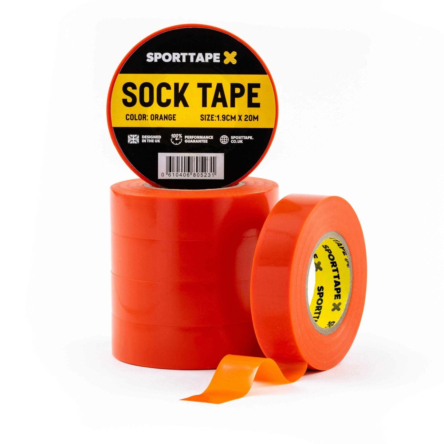 Sock Tape: Secure and Supportive Taping Solution for Sports and Athletics in orange